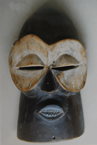 African Sculpture, Authentic Mask Bembe From Congo. Mid 20th Cen