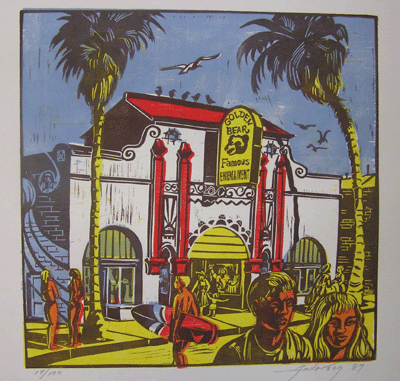Bill Anderson, Linoleum and Wood Block Print "Remember the Golde