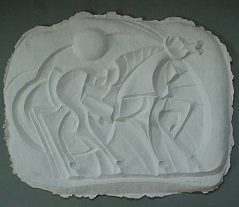 Bill Anderson, Cast Paper,  "Horse With White Moon", Created in