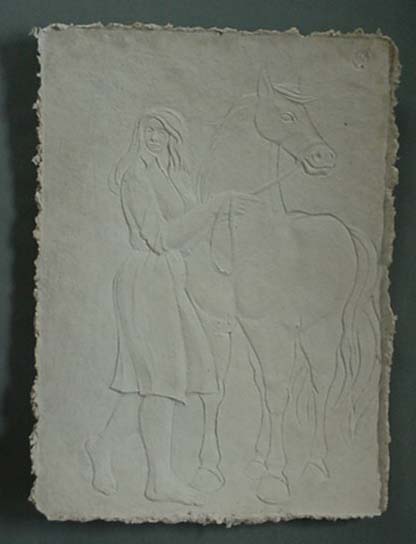 Bill Anderson, Cast Paper,  "Girl With Horse" , Created in 1982,