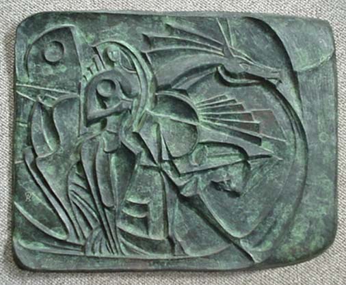 Bill Anderson, Bronze,  "Geometric Figure and Horse" ,  Created