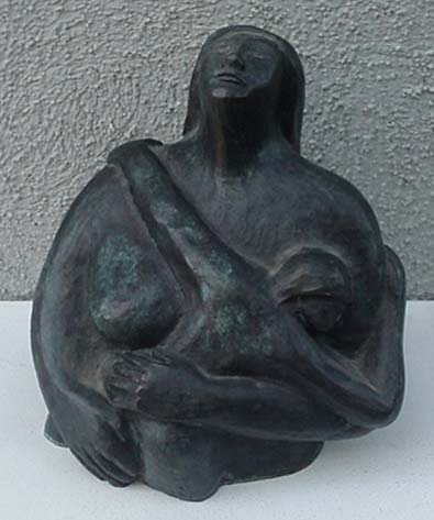 Bill Anderson, Bronze,  "Mother and Child" ,  Created in 1990,