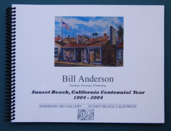Book "Paintings of Sunset Beach",Bill Anderson, with Original Li