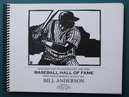 Book "Hall of Fame Ceremony 2001" Sketchbook recording the trip,