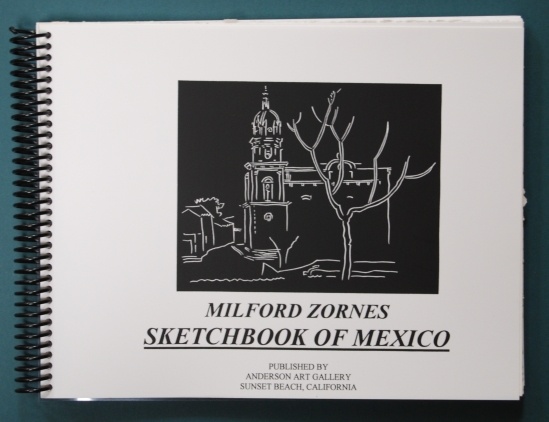 Book "Milford Zornes Sketchbook of Mexico" with Original Linoleu