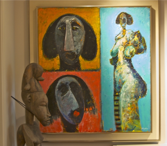 Vladimir Cora - "Nude and Two Others" Acrylic on Canvas, 39" x 2