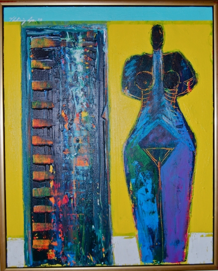 Vladimir Cora - "Nude" Acrylic on Canvas, 16" x 20", 1998