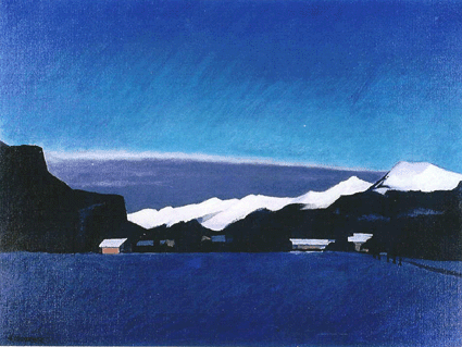 Howard Hitchcock, Acrylic,  "Halsi Valley, Switzerland" ,  18" x