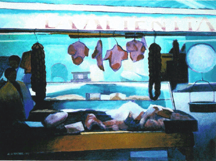 Howard Hitchcock, Acrylic,  "La Altenita" ,  24" x   32" , 2002.