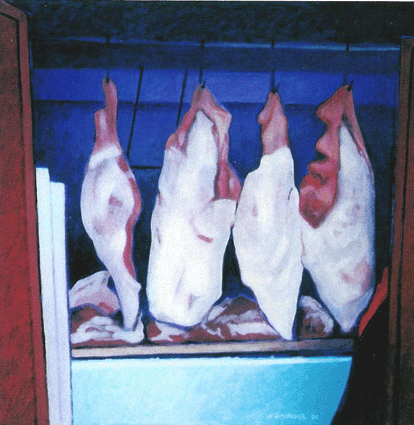 Howard Hitchcock, Acrylic,  "La Carniceria" ,  24" x   24" , 200