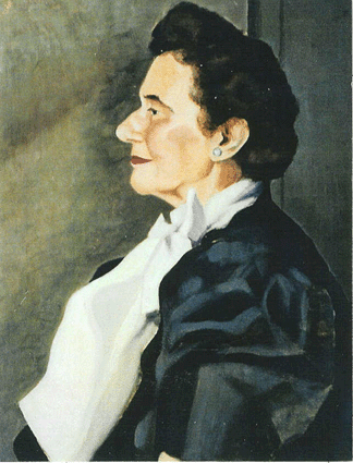 Howard Hitchcock, Oil Painting,  "Woman With The White Bow" ,  2