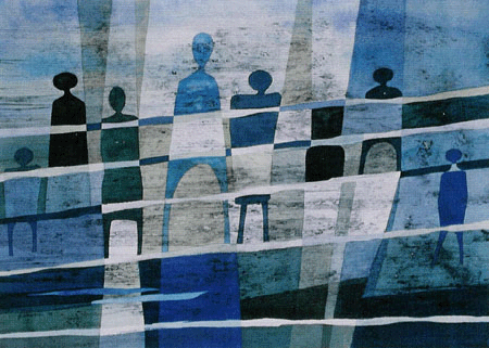 Howard Hitchcock, Watercolor,  "Strata" ,  22" x   30" , 1993.