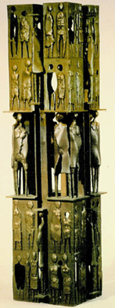 Howard Hitchcock, Bronze,  "Ancestral Tower" ,  33" x  10 " x  9