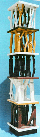 Howard Hitchcock, Wood, "Test" ,  65" x  12 1/4" x