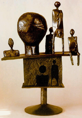 Howard Hitchcock, Bronze,  "Group Portrait" ,  17 1/2" x   12  3