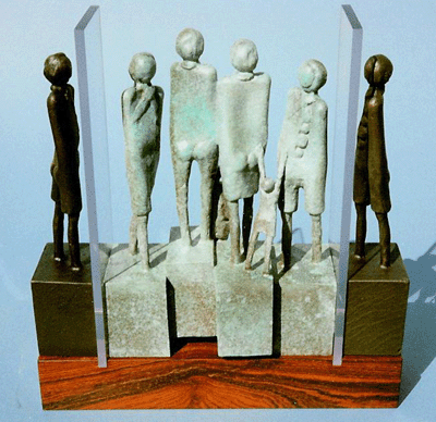 Howard Hitchcock, Bronze,  "Outside Looking In" ,  11 1/8" x   1