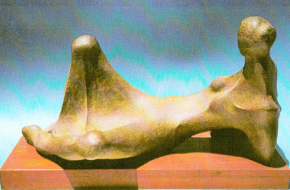 Howard Hitchcock, Bronze,  "Reclining Figure" ,  13 " x   24" x