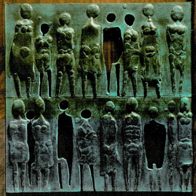 Howard Hitchcock, Bronze,  "Relief" ,  14  1/4 " x   13 3/8" x