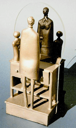 Howard Hitchcock, Bronze,  "Self Image II" ,  9 1/2 " x   4  5/8