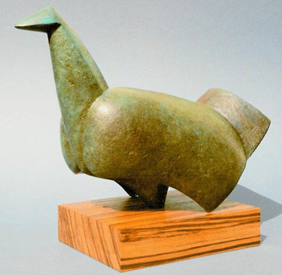 Howard Hitchcock, Bronze,  "Startled Bird" ,  10 5/8 " x   12 3/
