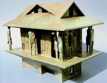 Howard Hitchcock, Bronze,  "The Station" ,  12 1/4 " x   15  3/4