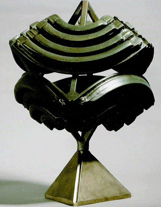 Howard Hitchcock, Bronze,  "Tied Up in Traffic" ,  11 1/2 " x