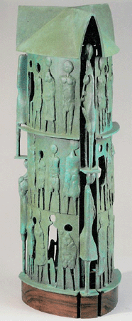 Howard Hitchcock, Bronze,  "Trinal Tower" ,  23 1/4 " x   8  3/4