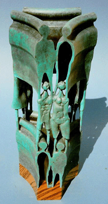 Howard Hitchcock, Bronze,  "Triple Double" ,  18 3/8 " x   6 1/2