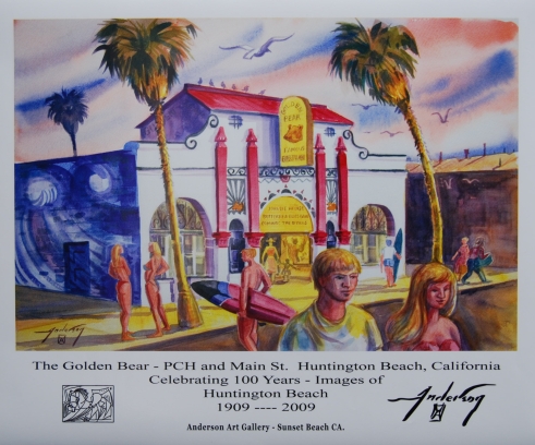 Poster - "Huntington Beach 100 Years", 20" x 24", Signed by Bill